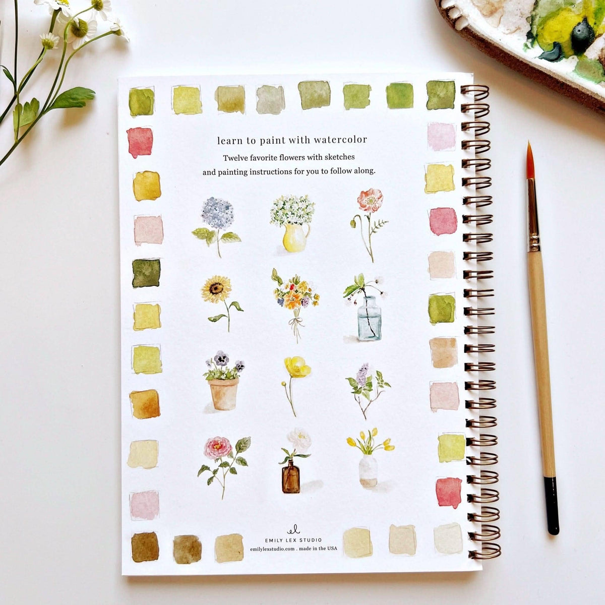 Flowers watercolor workbookcraft