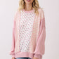 Fondant Pink Floral Rib Patchwork Pullover Top - The Mustard Seed Collection, The Seed