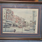 Framed and Matted Vintage Mainstreet picture, H. Stahl