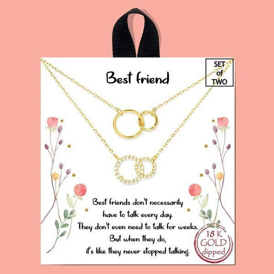 Friendship Loop Pendant Chain Link Necklace Set (2-Pack) - The Mustard Seed Collection, The Seed