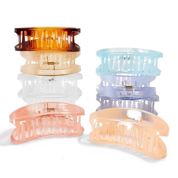 Frosted Half Moon Acrylic Claw Hair Clip - The Mustard Seed Collection, The Seed