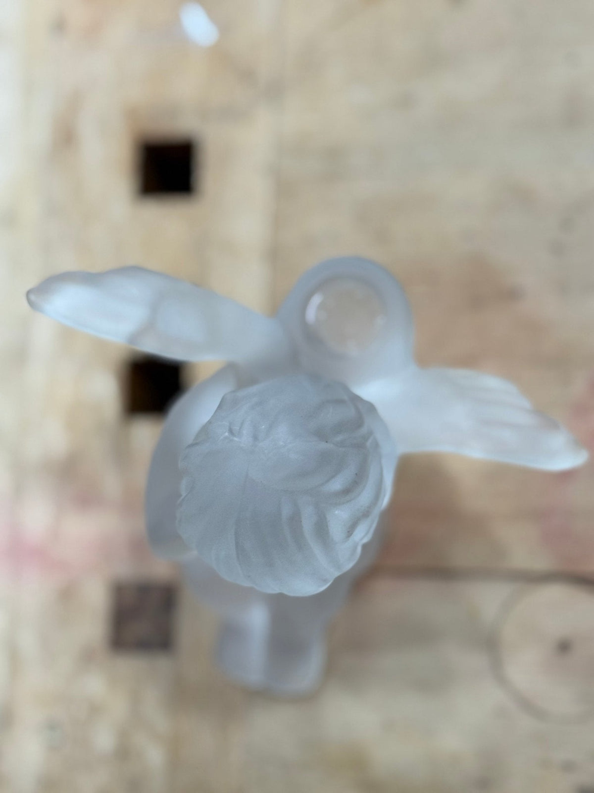 Frosted Lead Crystal Angel Candle Holder - The Mustard Seed Collection, The Seed