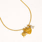 Gentilly 18K Gold Non-Tarnish Mom Heart Charm Necklace: Yellow Gold - The Mustard Seed Collection, The Seed