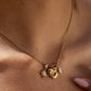 Gentilly 18K Gold Non-Tarnish Mom Heart Charm Necklace: Yellow Gold - The Mustard Seed Collection, The Seed