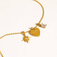 Gentilly 18K Gold Non-Tarnish Mom Heart Charm Necklace: Yellow Gold - The Mustard Seed Collection, The Seed