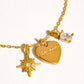 Gentilly 18K Gold Non-Tarnish Mom Heart Charm Necklace: Yellow Gold - The Mustard Seed Collection, The Seed