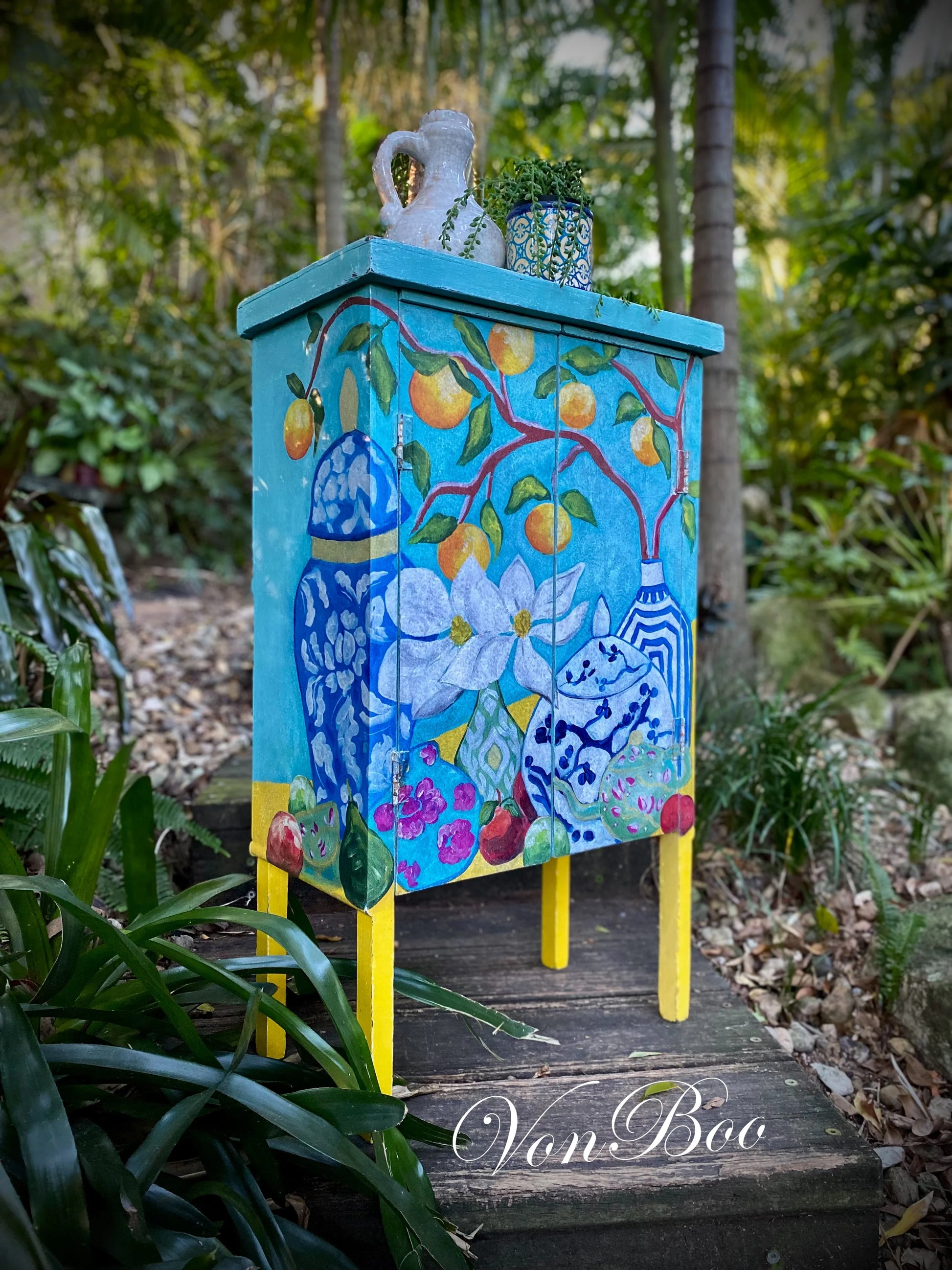 A1 Ginger Jars Mint Decoupage Paper