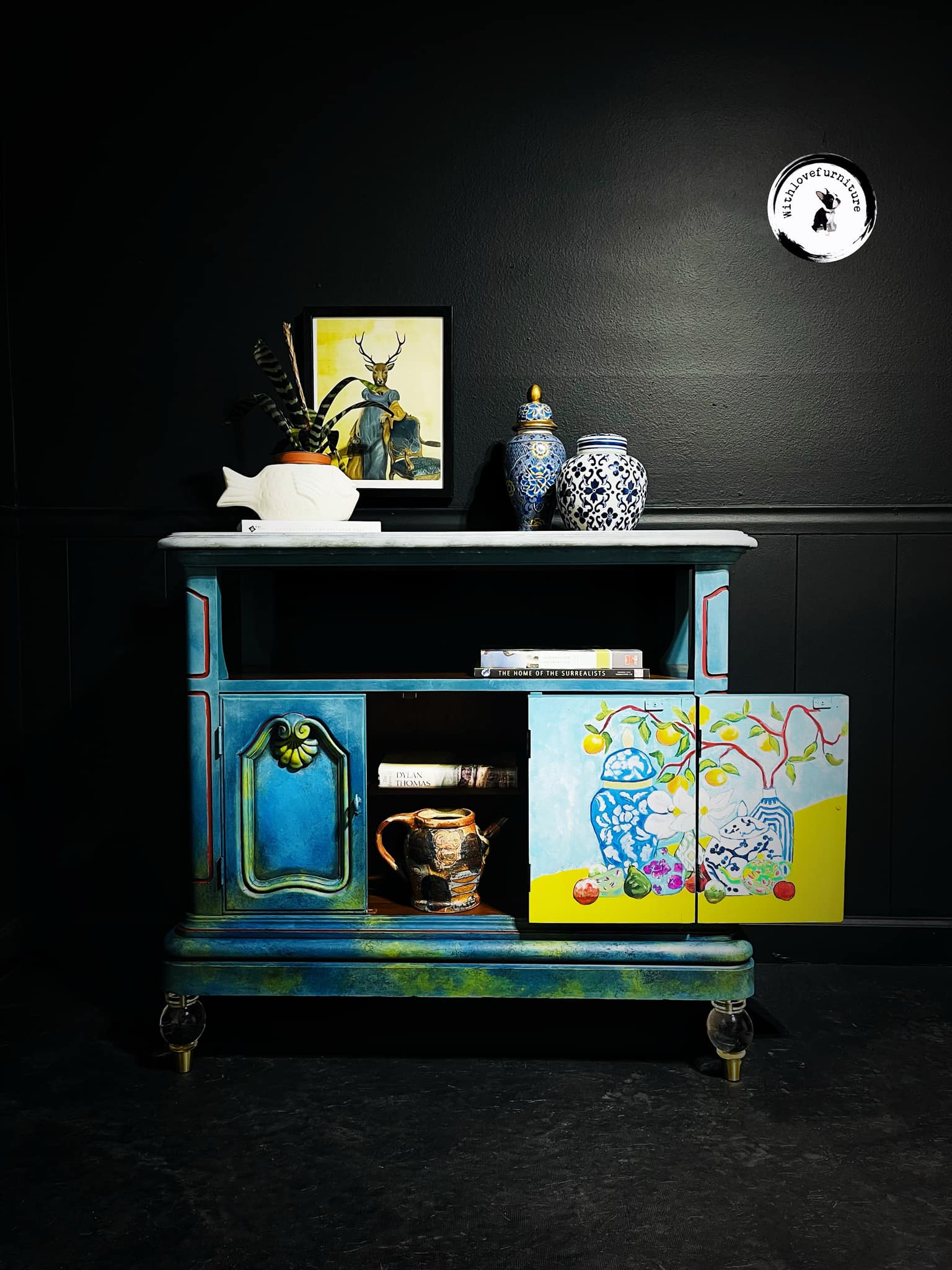 A1 Ginger Jars Mint Decoupage Paper