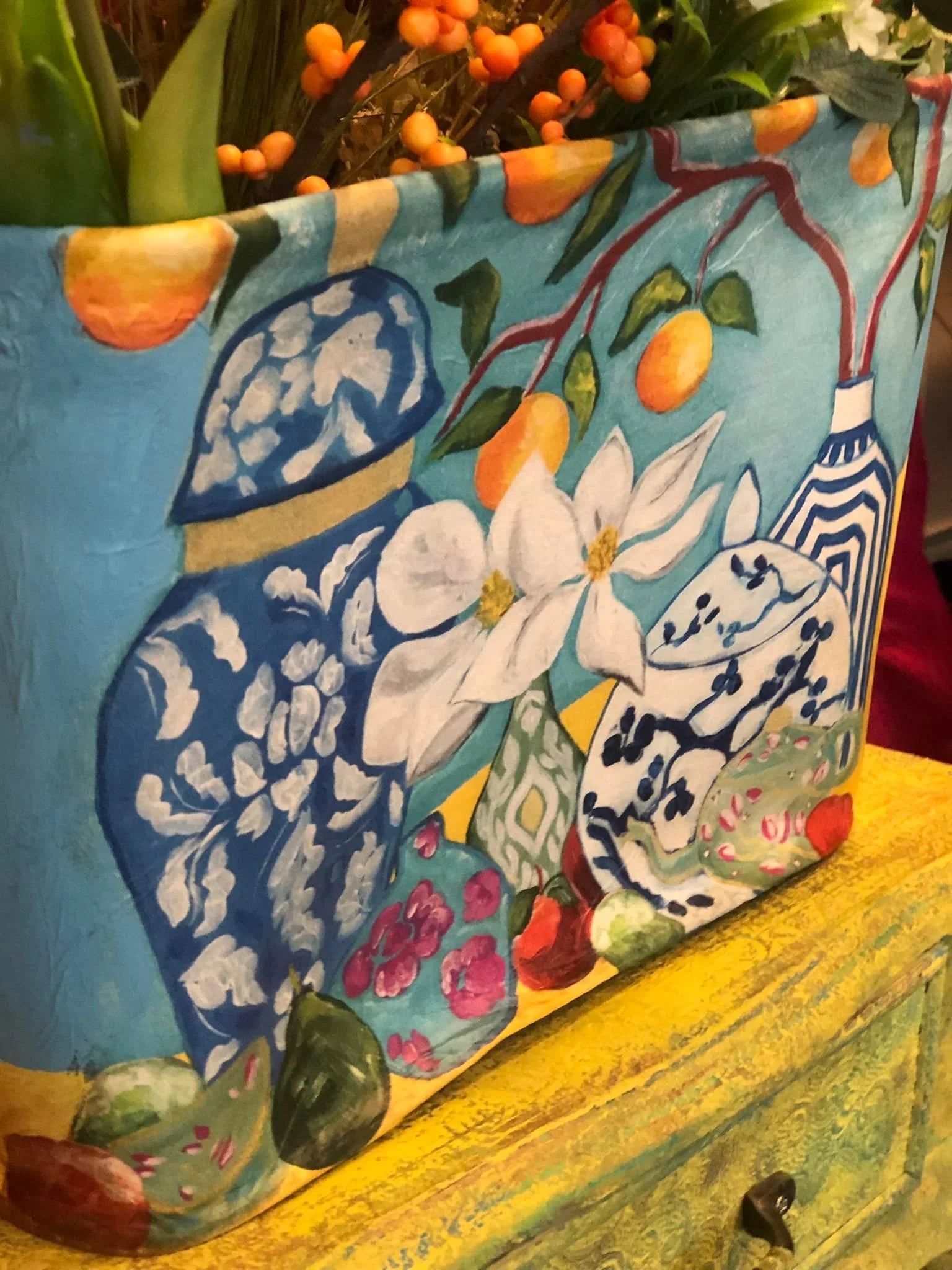 A1 Ginger Jars Mint Decoupage Paper