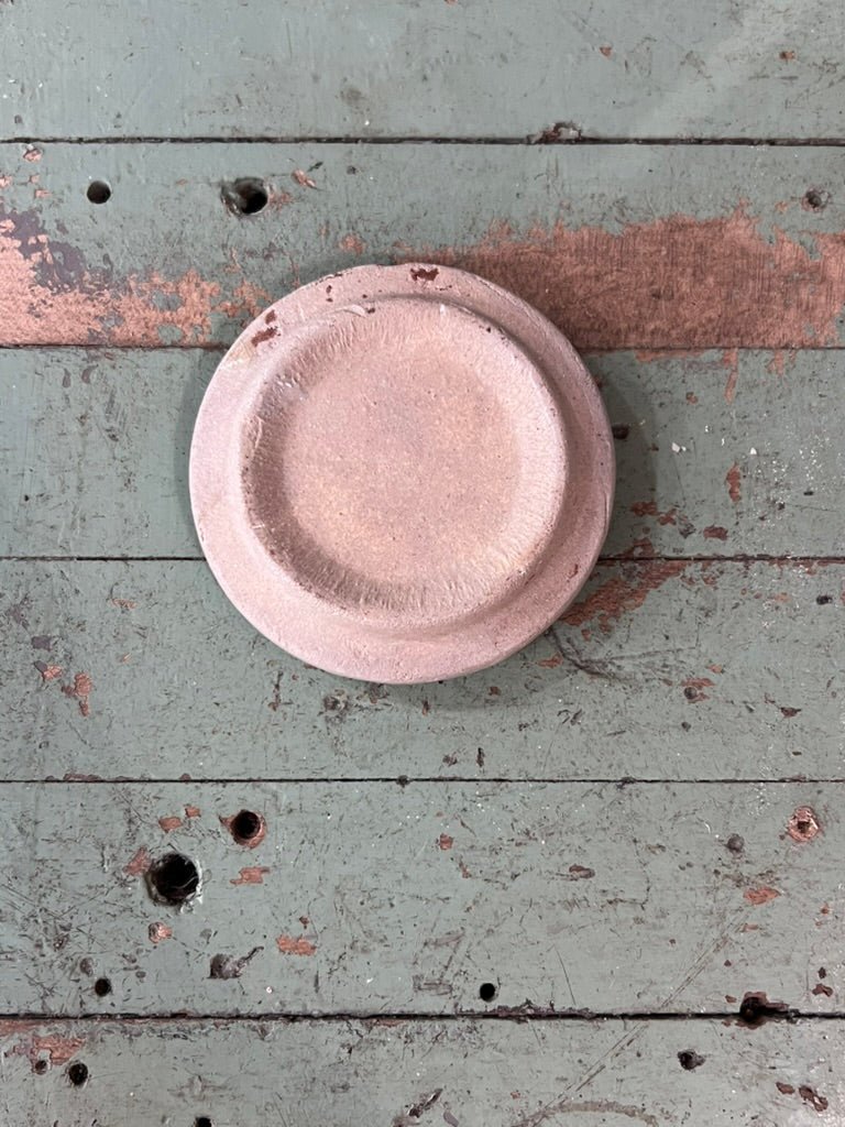 Glazed Stoneware Lid with Center Knob - The Mustard Seed Collection, The Seed