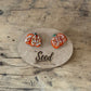 Glitter Acetate Pumpkin Stud Earrings - The Mustard Seed Collection, The Seed