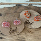 Glitter Acetate Pumpkin Stud Earrings - The Mustard Seed Collection, The Seed
