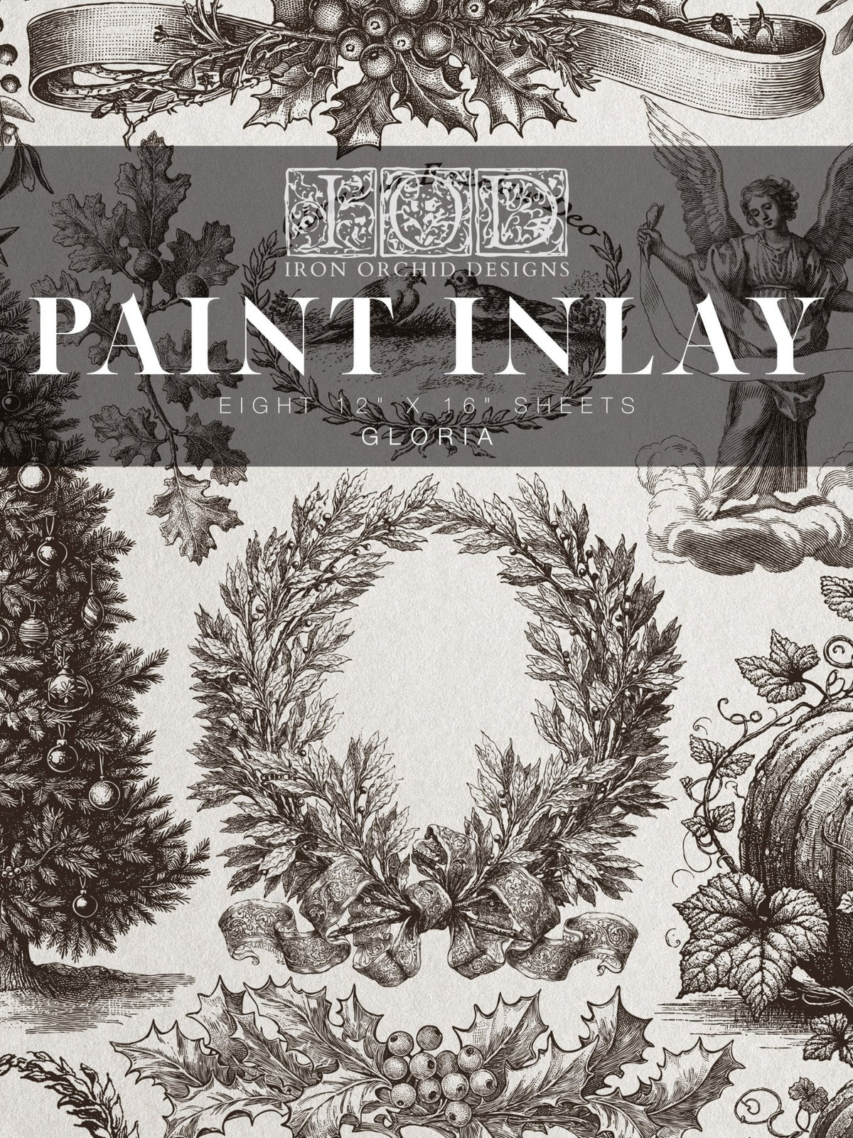 Gloria IOD Paint Inlay 12x16 Pad™ - The Mustard Seed Collection, The Seed