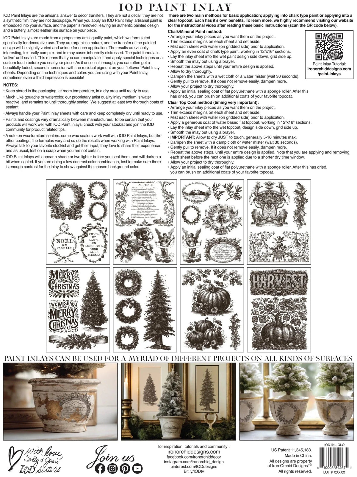 Gloria IOD Paint Inlay 12x16 Pad™ - The Mustard Seed Collection, The Seed