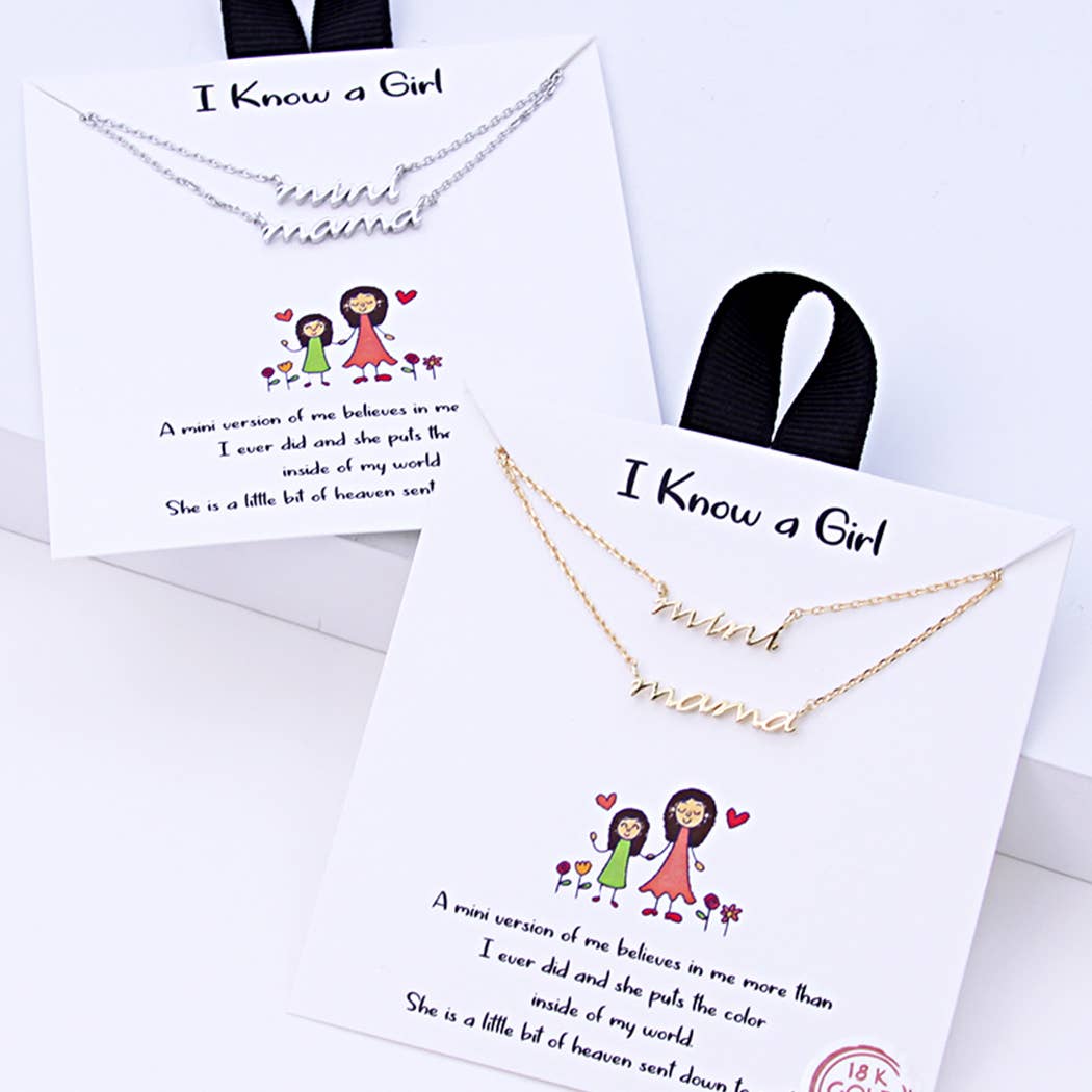 Gold-Dipped Mini and Mama Necklace: RH / ONE SIZE Fashion City