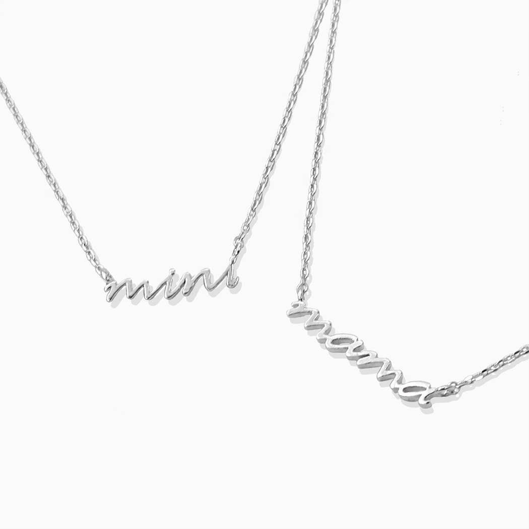 Gold-Dipped Mini and Mama Necklace: RH / ONE SIZE Fashion City