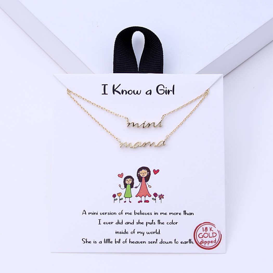 Gold-Dipped Mini and Mama Necklace: RH / ONE SIZE Fashion City
