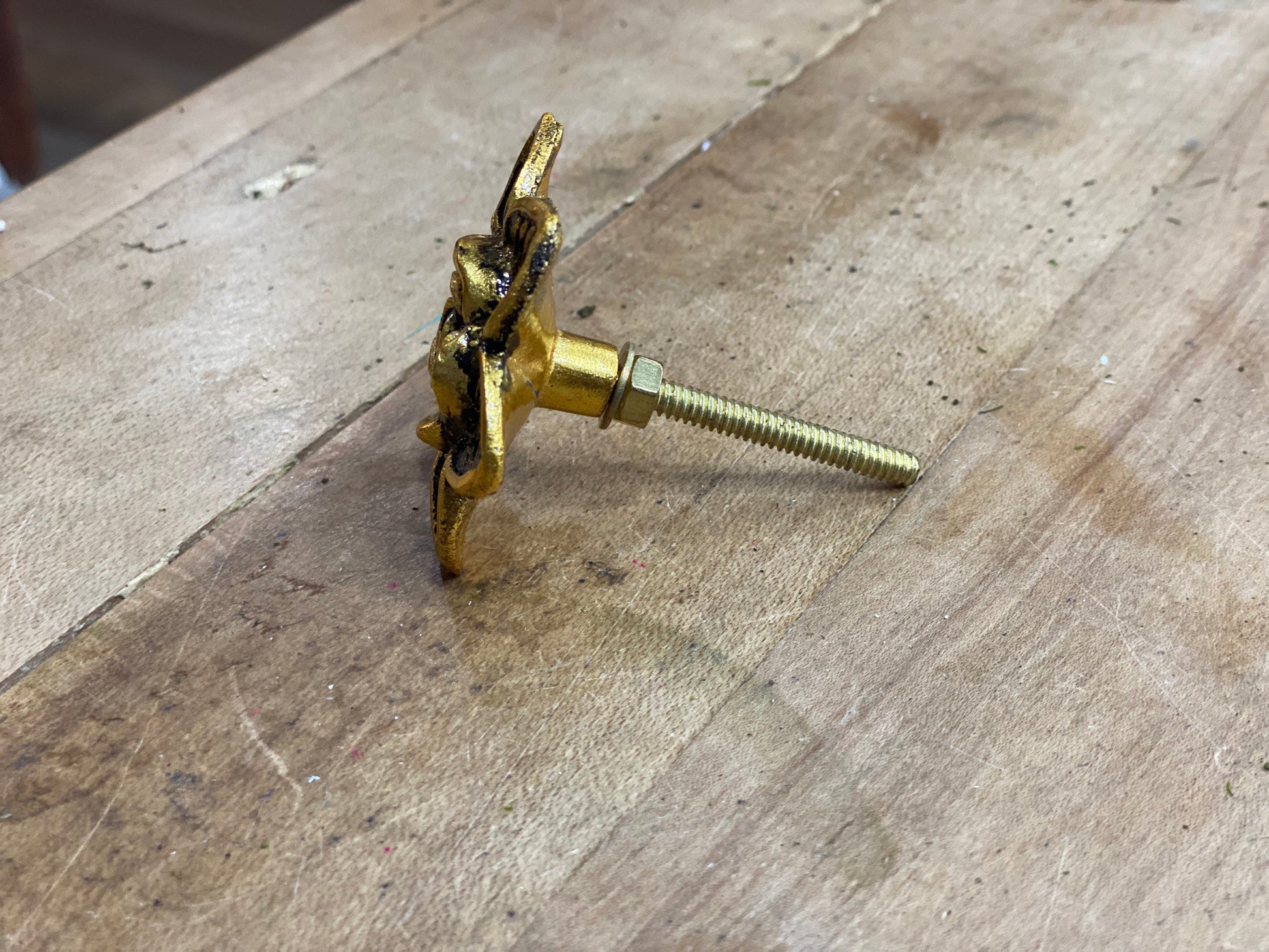 Gold Flower Knob
