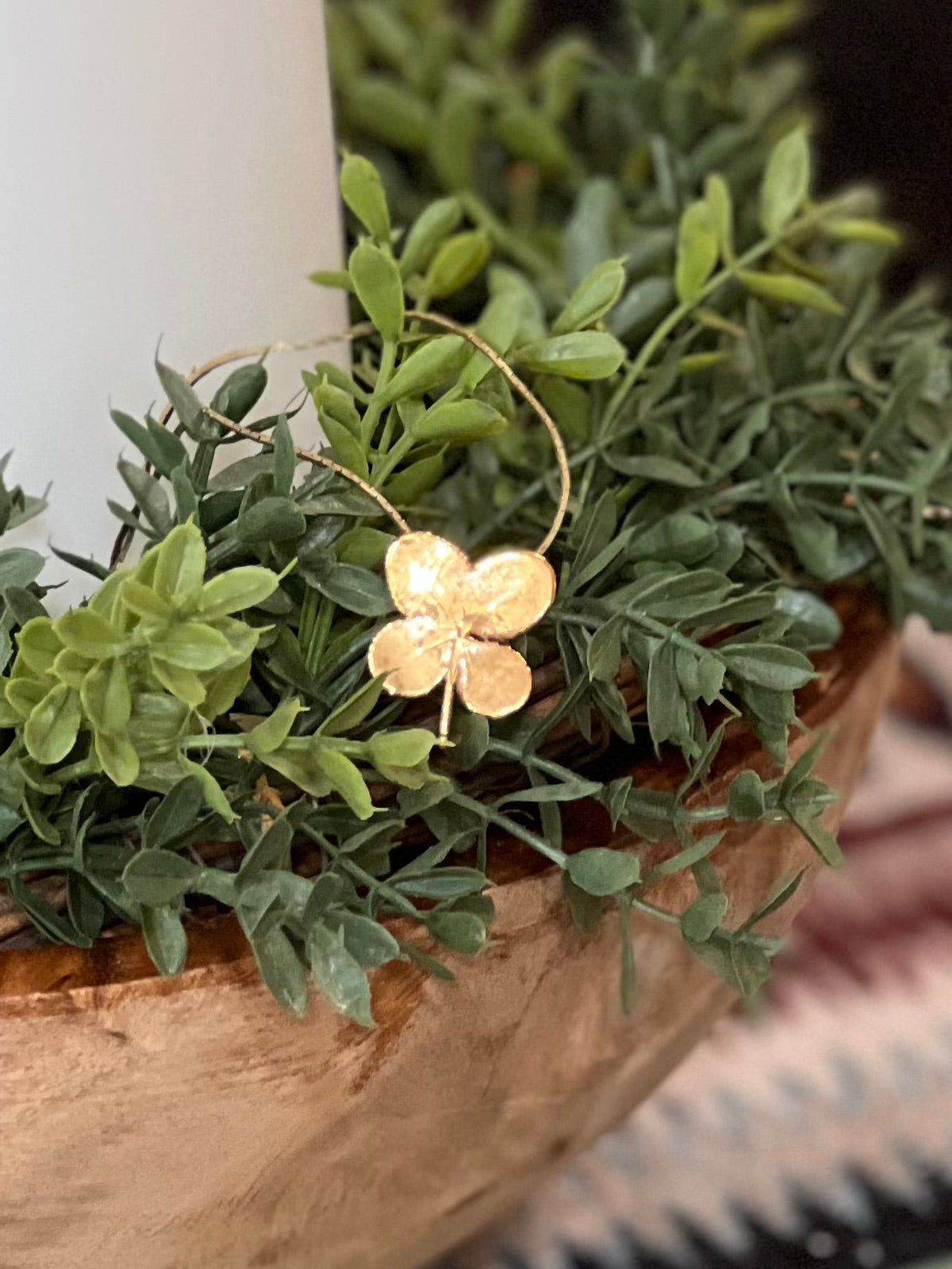 Gold-Toned Four Leaf Clover Necklace - The Mustard Seed Collection, The Seed