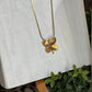 Gold-Toned Four Leaf Clover Necklace - The Mustard Seed Collection, The Seed