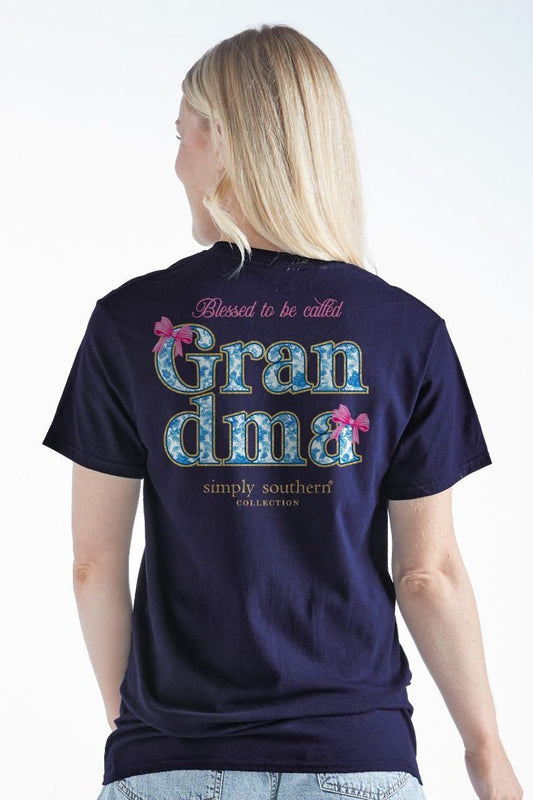 Grandma Navy Short Sleeve Tee - The Mustard Seed Collection, The Seed