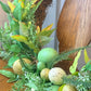 Green Easter Wreath with Eggs 