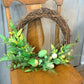 Green Easter Wreath with Eggs 