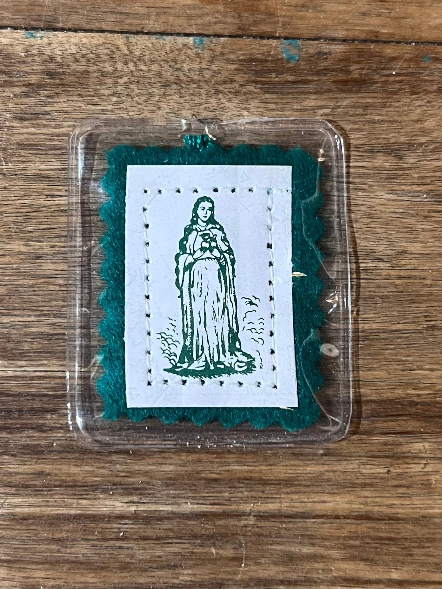 Green Laminated Scapular