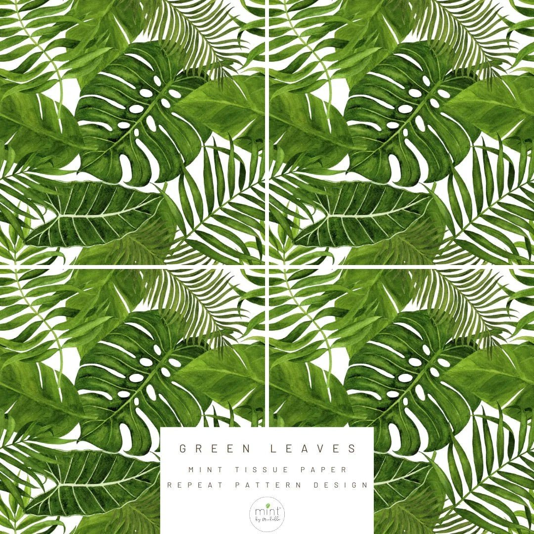 Green Leaves - Mint Tissue Paper - The Mustard Seed Collection, The Seed
