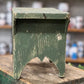 Green Scalloped Primitive Stool - The Mustard Seed Collection, The Seed