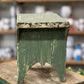 Green Scalloped Primitive Stool - The Mustard Seed Collection, The Seed