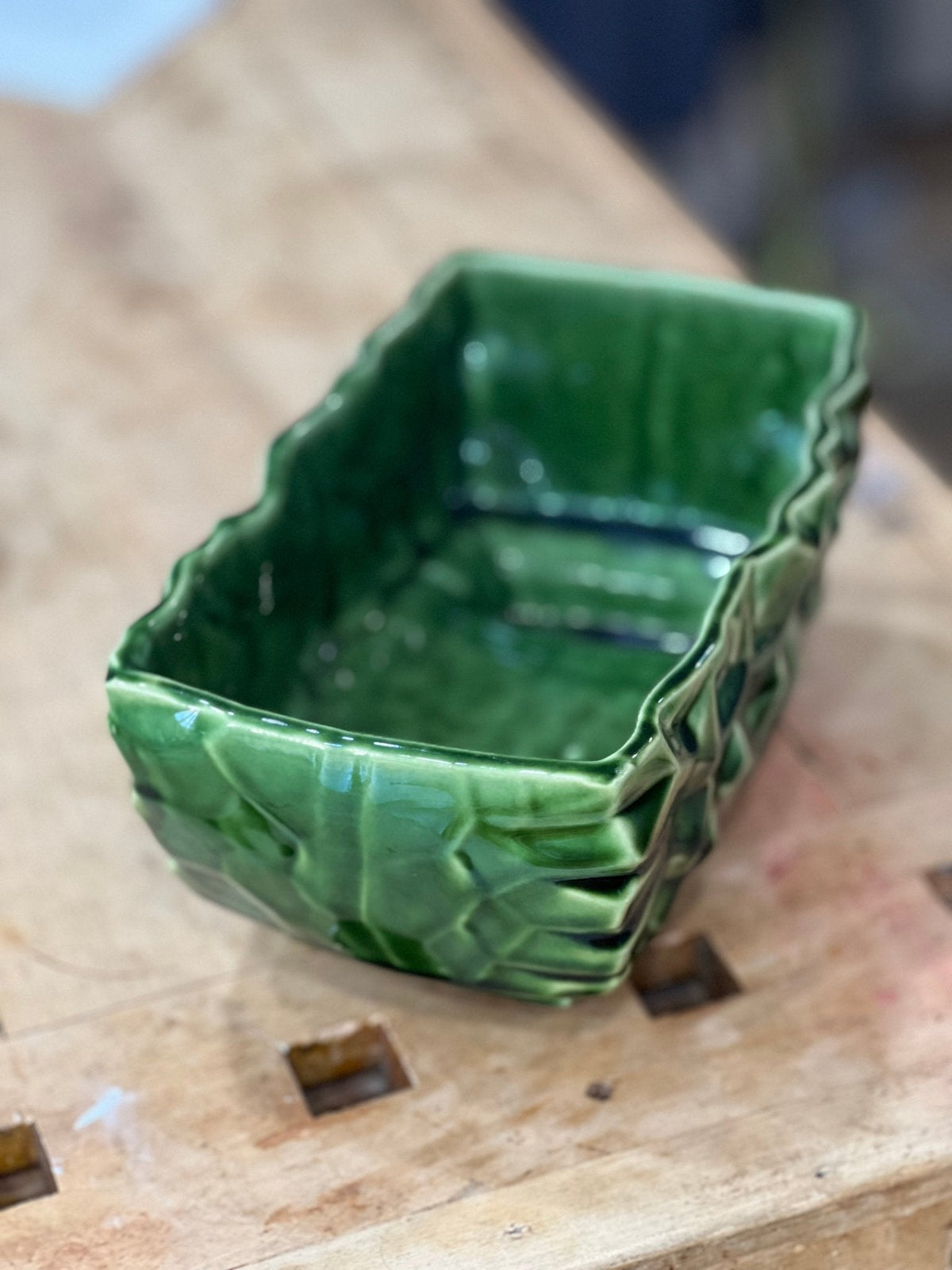Green Vintage McCoy Planter 