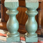 Green Wooden Balusters / Candle Holders - The Mustard Seed Collection, The Seed