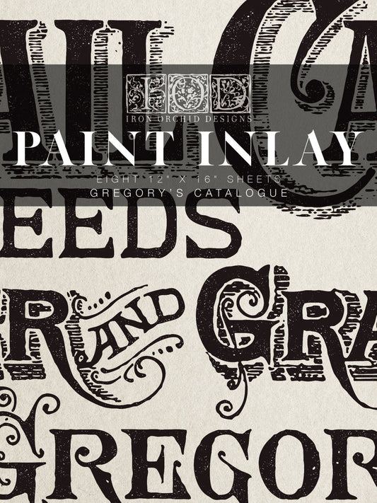 Gregory's Catalogue IOD Paint Inlay 12x16 Pad - The Mustard Seed Collection, The Seed