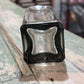 Grey Clear Glass Apothecary Bottle with square Bottom