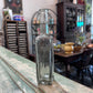 Grey Clear Glass Apothecary Bottle with square Bottom