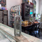 Grey Clear Glass Apothecary Bottle with square Bottom