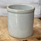 Grey Stoneware Crock with Cobalt Blue Blossoms 