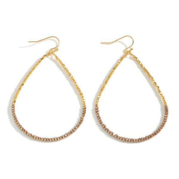 Half & Half Dainty Beaded Teardrop Earrings - The Mustard Seed Collection, The Seed