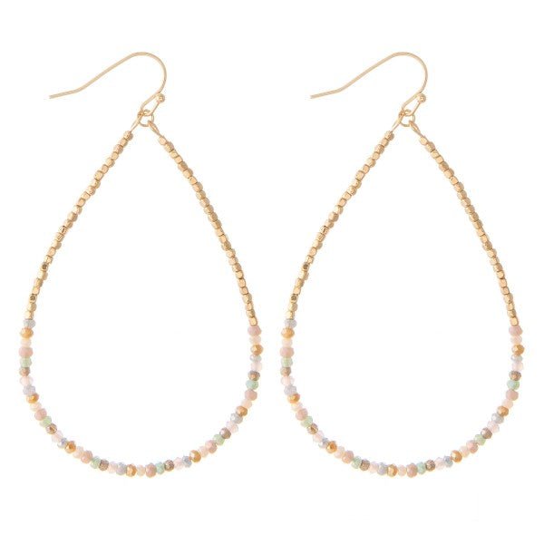 Half & Half Dainty Beaded Teardrop Earrings - The Mustard Seed Collection, The Seed