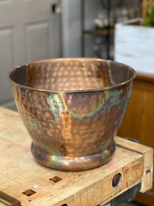 Hammered Copper Planter - The Mustard Seed Collection, The Seed