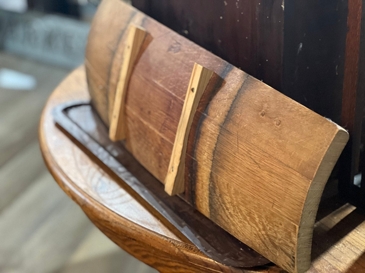 Hand-Painted Whiskey Barrel Platter - The Mustard Seed Collection, The Seed
