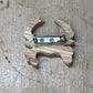 Hand-Painted Wooden Red Crab Brooch / Pin