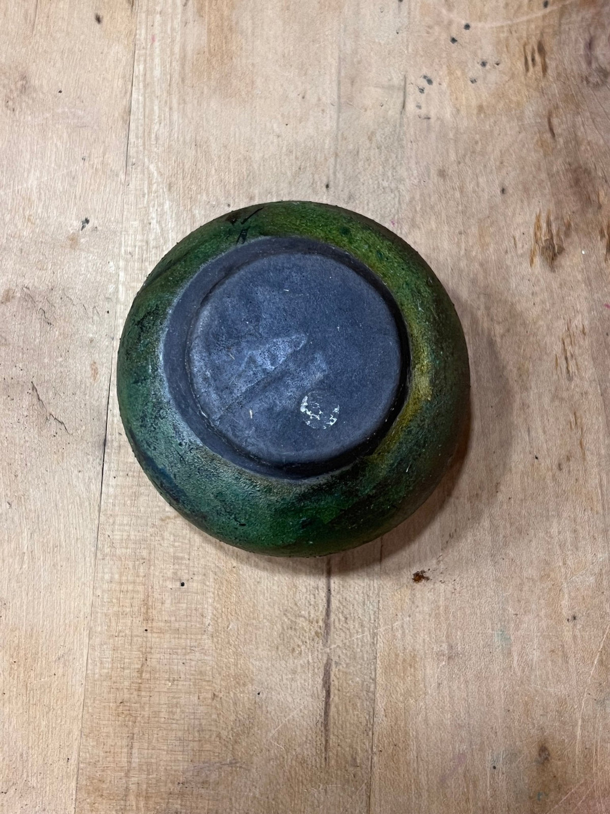 Hand-Thrown Textured Verdigris Ceramic Mini Teacup / Planter (2.25" x 3.25") 