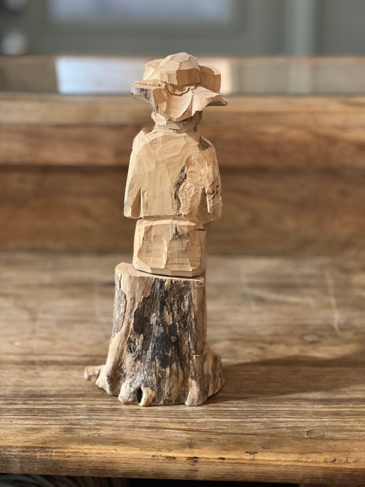 Handcrafted Wooden Man Playing Guitar - The Mustard Seed Collection, The Seed