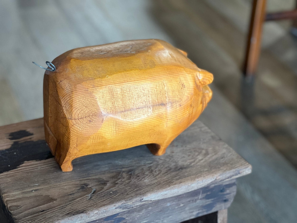 Handcrafted Wooden Pig - The Mustard Seed Collection, The Seed