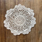 handmade 6.5" crocheted lace doily.