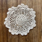 handmade 6.5" crocheted lace doily.