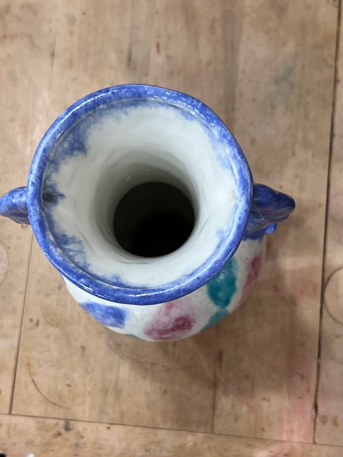 Handmade Ceramic Amphora Vase – Pastel Terrazzo 