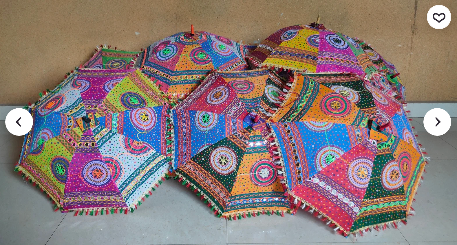 Handmade Embroidered Cotton Umbrella 